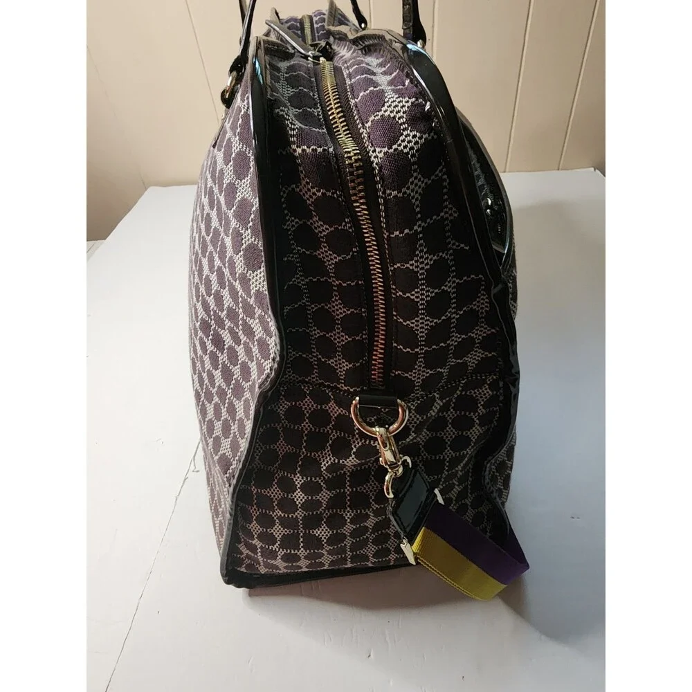 Kate Spade Travel Weekender Duffle Bag Large Brown And Purple Read Description